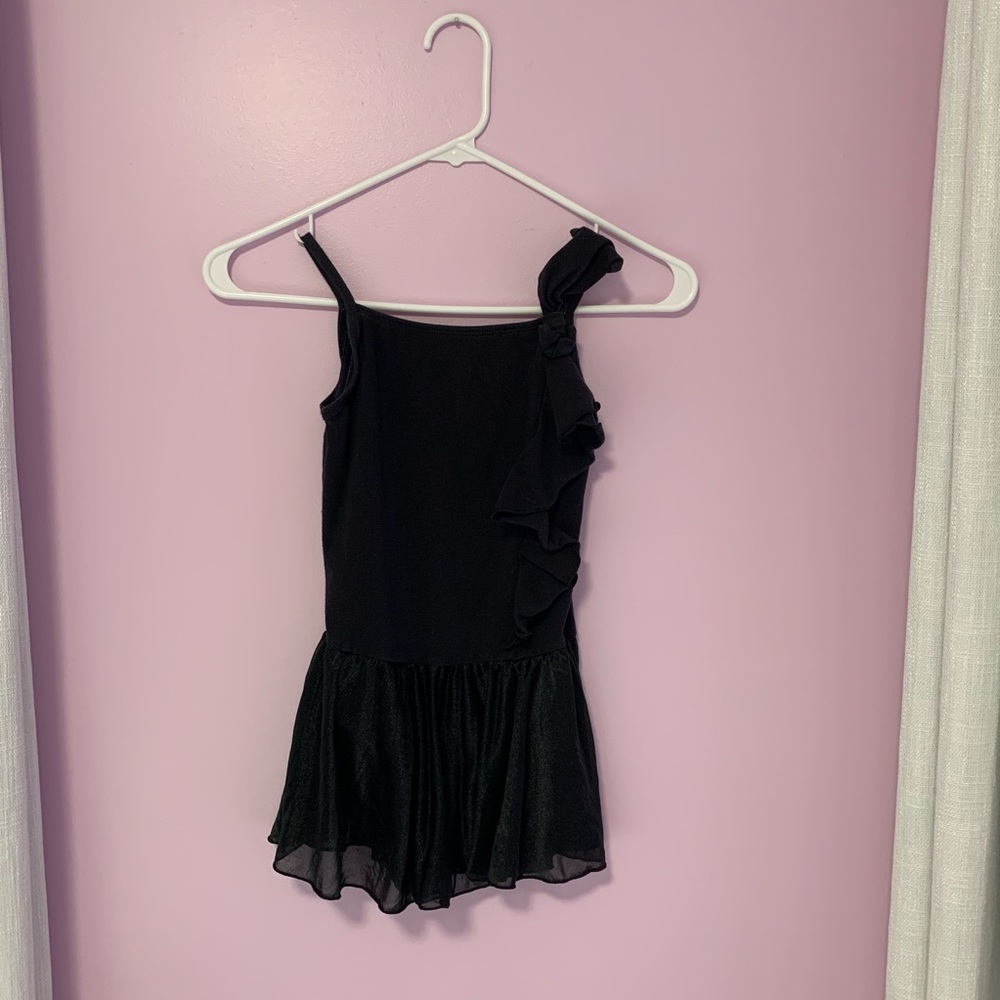 Girls Danskin Black Ballet Leotard - 10/12